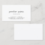 Elegant Eenvoudige Sjabloon Modern Handgeschreven  Visitekaartje (Voorkant / Achterkant)