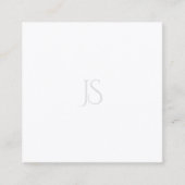Elegant Eenvoudige Sjabloon Modern Minimalistisch  Vierkante Visitekaartje (Voorkant)