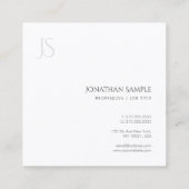 Elegant Eenvoudige Sjabloon Modern Minimalistisch  Vierkante Visitekaartje (Achterkant)