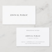 Elegant eenvoudige Sjabloon Modern minimalistisch Visitekaartje (Voorkant / Achterkant)