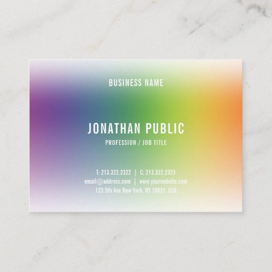 Elegant eenvoudige Sjabloon Moderne Professional Visitekaartje (Achterkant)