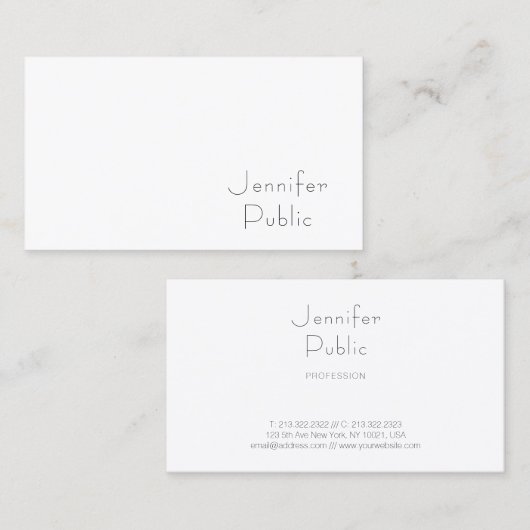 Elegant eenvoudige Sjabloon Moderne Professional Visitekaartje (Voorkant / Achterkant)