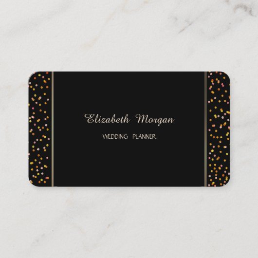 Elegant eenvoudige, stijlvolle, moderne Confetti Visitekaartje (Voorkant)