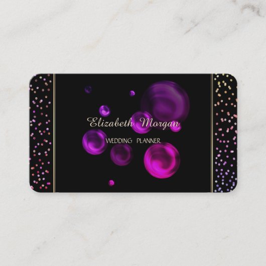 Elegant eenvoudige, stijlvolle, moderne Confetti,  Visitekaartje (Voorkant)