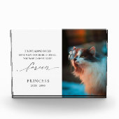 Elegant Eenvoudige Sympathie Bereavement Pet Memor Fotoblokken (Voorkant)