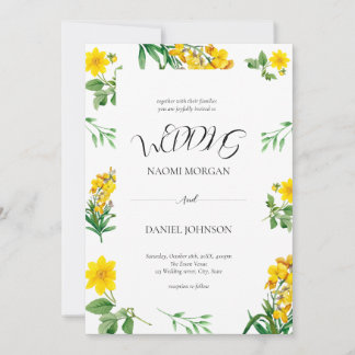 Elegant Eenvoudige Waterverf Bloemen Kaart