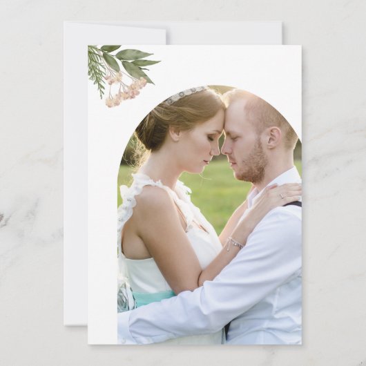 Elegant Eenvoudige Winter Bruiloft Save the Date Kaart (Achterkant)