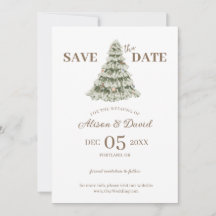 Elegant Eenvoudige Winter Bruiloft Save the Date