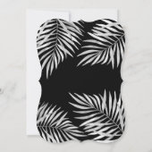 Elegant Eenvoudige zwarte grijze palmen Birthday P Kaart (Achterkant)