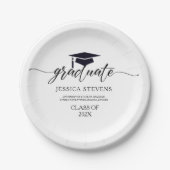 Elegant eenvoudige zwarte Script-kalligrafie op wi Papieren Bordje (Voorkant)