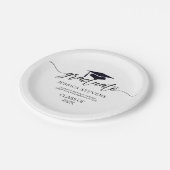 Elegant eenvoudige zwarte Script-kalligrafie op wi Papieren Bordje (Gekanteld)