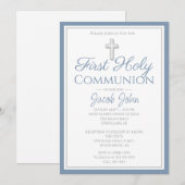 Elegant Eerste Heilige Communie nodigt jongens uit Kaart (Voorkant / Achterkant)
