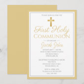 Elegant Eerste Heilige Communie nodigt jongens uit Kaart (Voorkant / Achterkant)