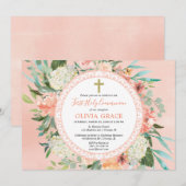 Elegant eerste heilige waterverven van de communie kaart (Voorkant / Achterkant)