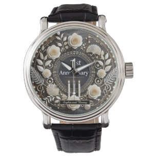 Elegant eerste Jubileum krans ontwerp Horloge