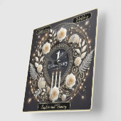 Elegant eerste Jubileum krans ontwerp Vierkante Klok (Hoek)