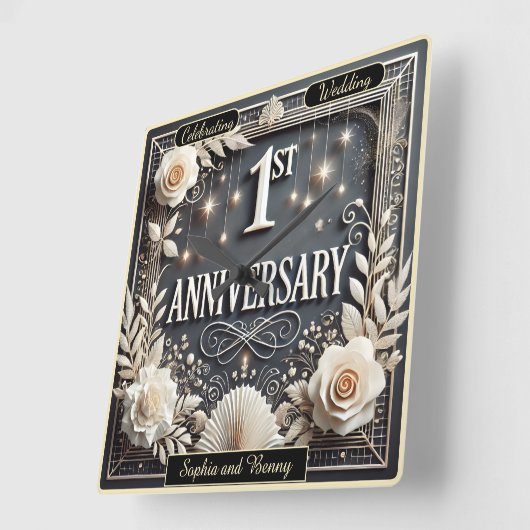 Elegant eerste Jubileum Vierkante Klok (Hoek)