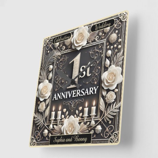 Elegant eerste Jubileum Vierkante Klok (Hoek)