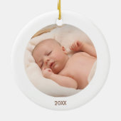 Elegant eerste kerst baby hert keramisch ornament (Achterkant)