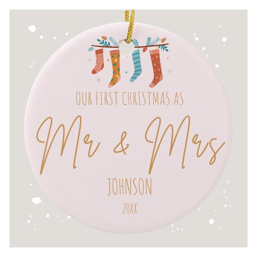 Elegant eerste kerst Ornament voor koppels