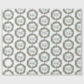 Elegant Eerste Kerstmis als Mr. & Mrs. Cadeaupapier (Vlak)