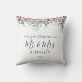 Elegant eerste kerstmis als pasgetrouwd stel Kerst Kussen (Achterkant)