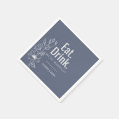 Elegant Eet Drink We zijn getrouwd Bruiloft Servet (Hoek)