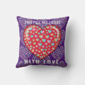 Elegant Eetbaar Eenvoudig Hart Design Kussen (Achterkant)