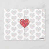 Elegant Eetbaar Eenvoudig Hartontwerp Briefkaart (Achterkant)