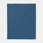 Elegant Effen Blauw Fleece Deken (Voorkant)