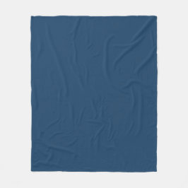 Elegant Effen Blauw Fleece Deken