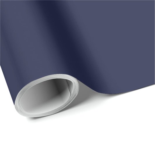 Elegant effen donker marineblauw  cadeaupapier (Rol Hoek)