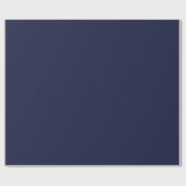 Elegant effen donker marineblauw  cadeaupapier (Vlak)