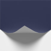 Elegant effen donker marineblauw  cadeaupapier (Hoek)
