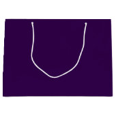 Elegant effen donkerpaars groot cadeauzakje (Voorkant)