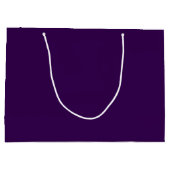 Elegant effen donkerpaars groot cadeauzakje (Achterkant)