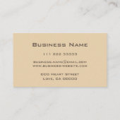 Elegant effen gouden ontwerp Modern Lijsten Consul Visitekaartje (Achterkant)