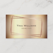 Elegant effen gouden ontwerp Modern Lijsten Consul Visitekaartje (Voorkant)