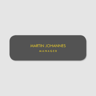 Elegant effen stijlvolle gouden kleur zwart aangep naamplaatje