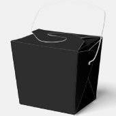 Elegant effen zwart bedankdoosjes (Voorkant)