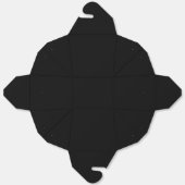 Elegant effen zwart bedankdoosjes (Ongevouwen)