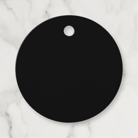 Elegant Effen Zwart Bedankjes Labels (Voorkant)