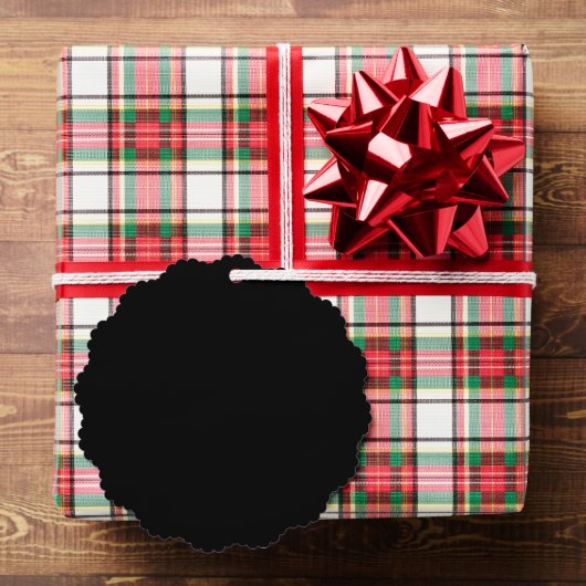 Elegant effen zwart ornament kaart (Insitu (Geschenk))