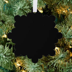 Elegant Effen Zwart Ornament Kaart