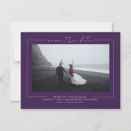 Elegant Eggplant Paars Save the Date Photo