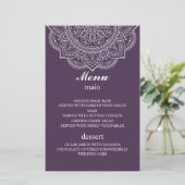 Elegant Eggplant Paisley Indian Hindu Wedding (Staand voorkant)
