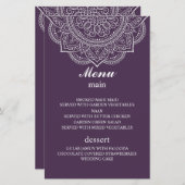 Elegant Eggplant Paisley Indian Hindu Wedding (Voorkant / Achterkant)