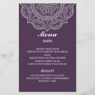 Elegant Eggplant Paisley Indian Hindu Wedding