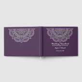 Elegant Eggplant Plum Paisley Mandala Guest Book Gastenboek (Volledig)
