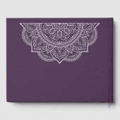Elegant Eggplant Plum Paisley Mandala Guest Book Gastenboek (Achterkant)